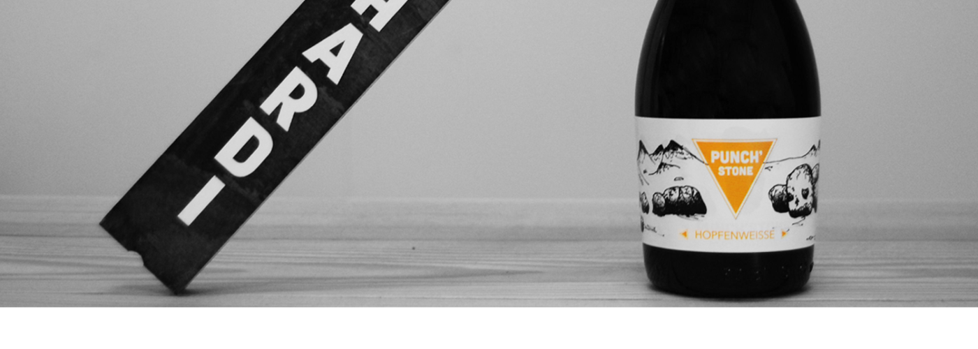 Hopfenweisse - Notre craft beer nommée Punch'stone - Accompagné d'un support Mont hardi